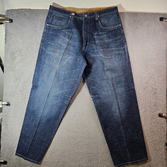 Phat Farm Jeans Men 40 x 33 Zip Fly Baggy‎ Skater Wide-Leg Grunge Y2K - Picture 1 of 16